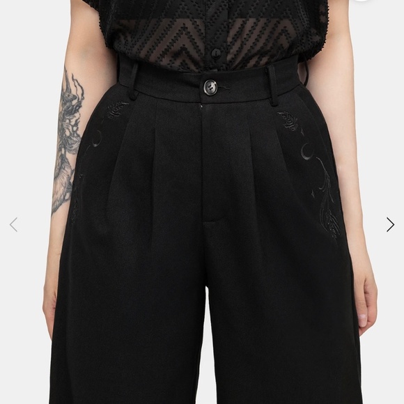 Disturbia Dianne Embroidered Ballon Trousers - Black - Picture 3 of 9